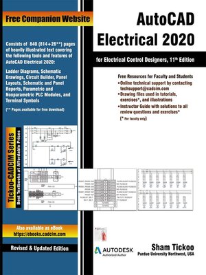 cover image of AutoCAD Electrical 2020 for Electrical Control Designers